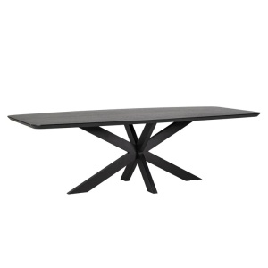 MASA DINING BONVOY, 235 CM, NEAGRA, DIN FURNIR DE STEJAR SI METAL, RICHMOND INTERIORS