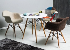 MASA DINING/CAFENEA SOHO 80X80 ALB/FAG STIL SCANDINAV SIGNAL - Img 1