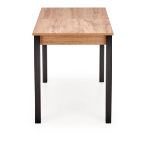 MASA DINING EXTENSIBILA GINO, STEJAR WOTAN/NEGRU, 100/135 CM, BLAT DIN PAL MELAMINAT, STIL VINTAGE - Img 8