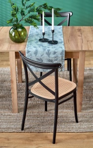 MASA DINING EXTENSIBILA GRACJAN, STEJAR CRAFT, 80/160 CM, BLAT DIN PAL SI PICIOARE DIN MDF, STIL CLASIC, HALMAR - Img 3