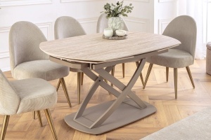 MASA DINING EXTENSIBILA, INCEPTION 130/190CM, METAL, STICLA/CERAMICA, ARTIM GROUP SELECTION