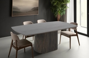 MASA DINING, GRAND 200CM, DIN LEMN DE MANGO GRI/MARO INCHIS, ARTIM GROUP SELECTION