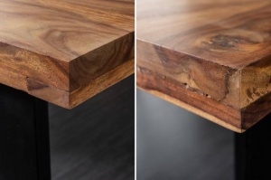 MASA DINING, IRON CRAFT II 140CM GRI, COD 40816, LEMN MASIV, ASPECT INDUSTRIAL - Img 4