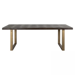 MASA DINING LUXOR DIAMOND, 230 CM, MARO/AURIU ANTICHIZAT, DIN FURNIR DE STEJAR SI METAL, RICHMOND INTERIORS - Img 3