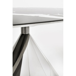 MASA DINING MAMBO CHROME 200X100 CM, CONFECTIONATA DIN MARMURA SI OTEL INOXIDABIL, STIL MODERN - Img 3