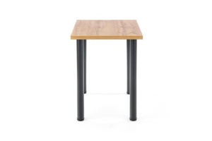 MASA DINING MODEX 2, STEJAR WOTAN/NEGRU, 90 CM, BLAT DIN PAL SI PICIOARE DIN METAL , STIL MODERN - Img 2