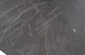 MASA DINING MURANO, 120 CM, EFECT DE MARMURA GRI/NEGRU MAT, BLAT DIN CERAMICA SI PICIOARE DIN METAL, STIL MODERN - Img 8