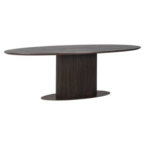 MASA DINING OVALA LUXOR, 235 CM, MARO, DIN FURNIR DE STEJAR SI METAL, RICHMOND INTERIORS
