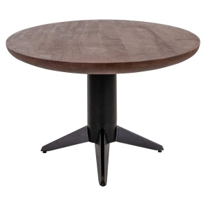 MASA DINING OVALA, STAFFORD, APICYBROWN, 214451, 280CM, LEMN DE STEJAR, PLASTIC SI METAL, NEAGRA/MARO, STIL MODERN - Img 2