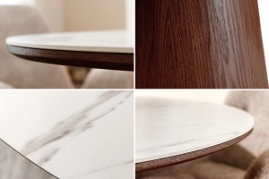 MASA DINING ROTUNDA, UNIQUE, 120CM, LEMN FURNIRUIT SI CERAMICA, ARTIM GROUP SELECTION - Img 9