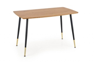 MASA DINING TRIPOLIS, STEJAR AURIU/NEGRU/AURIU, 120 CM, BLAT DIN MDF SI PICIOARE DIN METAL, STIL MODERN - Img 8