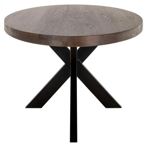 MASA DINING WATSON 235cm, REALIZATA DIN METAL SI LEMN DE STEJAR, CULOARE MARO/NEGRU, STIL MODERN, RICHMOND - Img 3