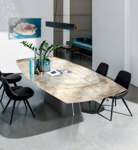 MASA EXTENSIBILA 160/240CM,HANNES, COD 5689, STIL MODERN, REALIZAT DIN METAL SI CERAMICA - Img 5