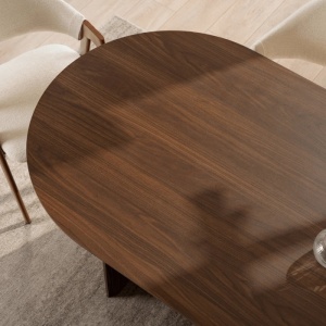 MASA EXTENSIBILA 200-300CM, ARTIM MEBLE, REALIZATA DIN MDF, CULOARE NUC, STIL MODERN - Img 3