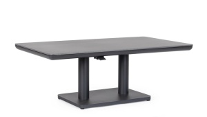 MASA EXTENSIBILA DE GRADINA/TERASA MIGUEL, NEAGRA, CONFECTIONATA DIN ALUMINIU, STIL MODERN - Img 3