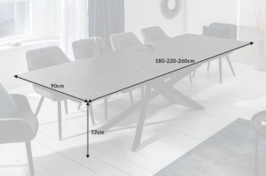 MASA EXTENSIBILA DE LUX 180/220/260CM, EUPHORIA, DIN METAL, STICLA SI CERAMICA, ARTIM GROUP SELECTION - Img 7