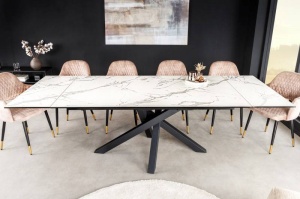 MASA EXTENSIBILA DE LUX 180-220-260CM, METAL, STICLA SI CERAMICA, ASPECT MARMURA, ARTIM GROUP SELECTION