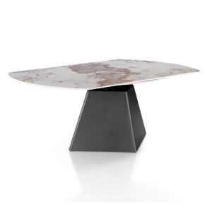 MASA EXTENSIBILA DE LUX, BOLLARD GREY, METAL SI CERAMICA 100/160CM, ARTIM GROUP SELECTION