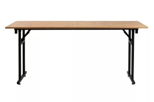 MASA PENTRU CATERING/CONFERINTE 190X100 CM, STEJAR LANCELOT/NEGRU, DIN PAL LAMINAT SI OTEL, ARTIM GROUP SELECTION - Img 4