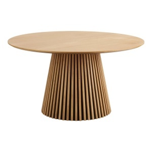 MASA ROTUNDA OSAKA ø140x75 cm, REALIZATA DIN FURNIR SI MDF, CULOARE NATUR, HOUSE NORDIC