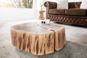 MASUTA DE CAFEA 60CM, DIN LEMN MASIV DE SALCAM, GOA, STIL RUSTIC UNICAT