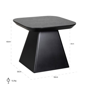 MASUTA DE CAFEA BONVOY NEGRU, 8817, CONFECTIONATA DIN FURNIR DE STEJAR, STIL MODERN - Img 4
