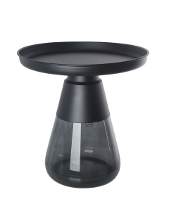 MASUTA DE CAFEA BOTTIGLIA SMOKE 50, NEAGRA, CONFECTIONATA DIN OTEL SI STICLA, STIL MODERN