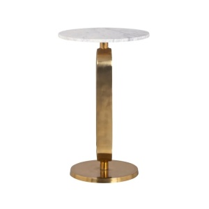 MASUTA DE CAFEA CELINE 40Ø, 825191, CONFECTIONATA DIN FIER SI MARMURA ALBA DE BASWARA, STIL MODERN - Img 2