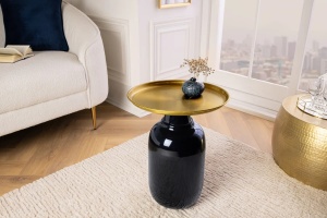MASUTA DE CAFEA, ELEGANCIA 50CM, DIN METAL NEGRU/AURIU, ARTIM GROUP SELECTION