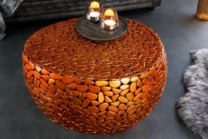 MASUTA DE CAFEA MODERNA, STONE MOSAIC 72CM, DIN METAL