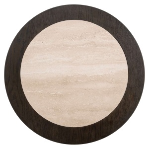 MASUTA DE CAFEA NANDO, 214218, CONFECTIONATA DIN FURNIR DE STEJAR, MDF, TRAVERTIN SI LEMN RECICLAT, MARO SI BEJ, STIL MODERN - Img 2
