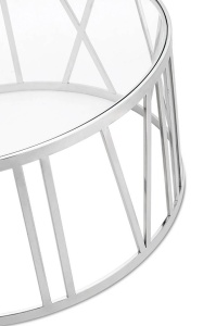 MASUTA DE CAFEA TIME ROMAN, DIN METAL SI STICLA, STIL MODERN - Img 4