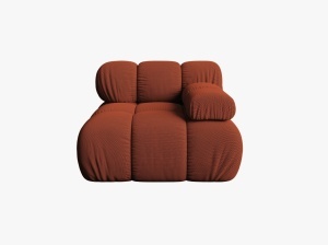 MODUL CANAPEA BELLIS, PE DREAPTA, CARAMIZIU, CU TAPITERIE DIN TEXTIL 3D SONIC, MICADONI