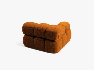 MODUL CANAPEA BELLIS, PE STANGA, CARAMIZIU, CU TAPITERIE DIN TEXTIL BOUCLE ROLF, MICADONI - Img 3