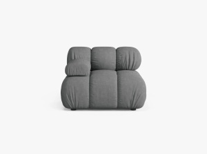 MODUL CANAPEA BELLIS, PE STANGA, GRI, CU TAPITERIE DIN TEXTIL STRUCTURAT BELLIS, MICADONI