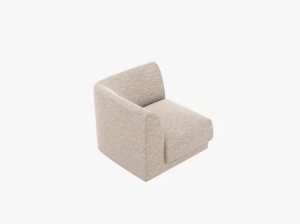 MODUL CANAPEA MILEY, BEJ, CU TAPITERIE DIN TEXTIL CHENILLE HAGA, MICADONI - Img 3