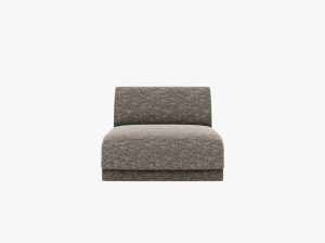 MODUL CANAPEA MILEY, CU SPATAR, GRI, CU TAPITERIE DIN TEXTIL CHENILLE HAGA, MICADONI