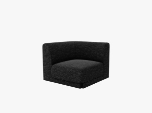 MODUL CANAPEA MILEY, GRI ANTRACIT, CU TAPITERIE DIN TEXTIL CHENILLE EDEN, MICADONI - Img 2