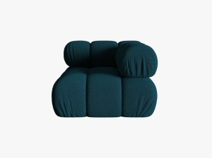 MODUL COLTAR BELLIS, ALBASTRU MARIN, CU TAPITERIE DIN TEXTIL 3D SONIC, MICADONI - Img 2