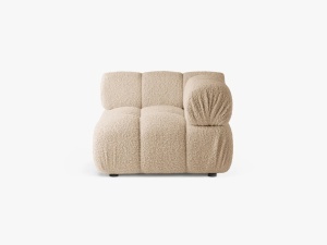 MODUL COLTAR BELLIS, NISIPIU, CU TAPITERIE DIN TEXTIL BOUCLE ROLF, MICADONI