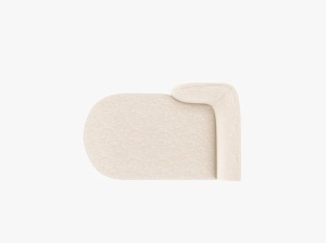 MODUL SELONG MILEY, PE STANGA, BEJ DESCHIS, CU TAPITERIE DIN TEXTIL CHENILLE, MICADONI - Img 4