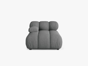 MODUL SEZLONG COLTAR BELLIS, GRI, PE STANGA, CU TAPITERIE DIN TEXTIL STRUCTURAT LIBBERTY, MICADONI