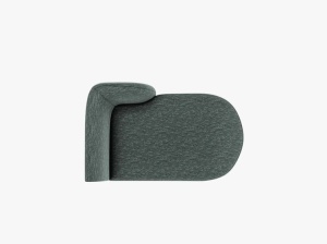 MODUL SEZLONG MILEY, PE DREAPTA, VERDE BENZINA, CU TAPITERIE DIN TEXTIL CHENILLE HAGA - Img 4