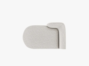 MODUL SEZLONG MILEY, PE STANGA, ARGINTIU, CU TAPITERIE DIN TEXTIL CHENILLE EDEN, MICADONI - Img 4