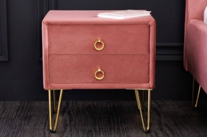 NOPTIERA, PEARL 50CM , PICIOARE DIN METAL SI CATIFEA, COD 41021, CULOARE ROZ ANTICHIZAT - Img 2