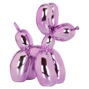 OBIECT DECORATIV, DOG 26.5CM, ROZ, POLIRASINA/ACRILIC, RICHMOND INTERIORS