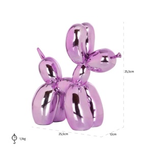 OBIECT DECORATIV, DOG 26.5CM, ROZ, POLIRASINA/ACRILIC, RICHMOND INTERIORS - Img 6