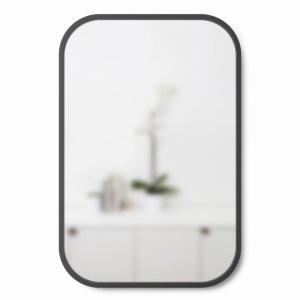 OGLINDA DE PERETE DREPTUNGHIULARA HUB, NEAGRA, STIL MODERN, B2 - Img 3