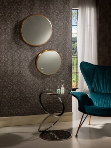 OGLINDA DECORATIVA ROTUNDA 54CM, ARIES, COD 119122, STIL MODERN, SCHULLER