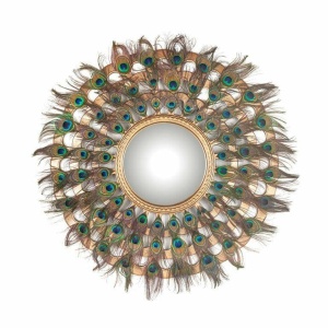 OGLINDA DECORATIVA ROTUNDA MACYNN, 78 CM, MULTICOLORA, DIN PENE, STIL MODERN, B2